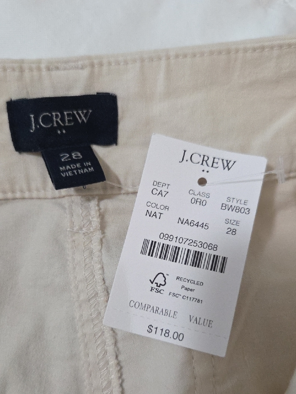 NWT J.Crew Lizzie wide-leg pant Linen Cotton Blend Size 28 Natural Color $118 - Picture 4 of 10